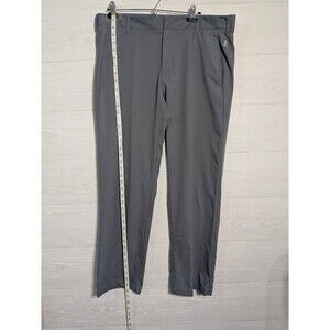 Adidas Ultimate 365 Golf Pants 36x30 Grey Flat Front Stretch 3 Stripe Pockets